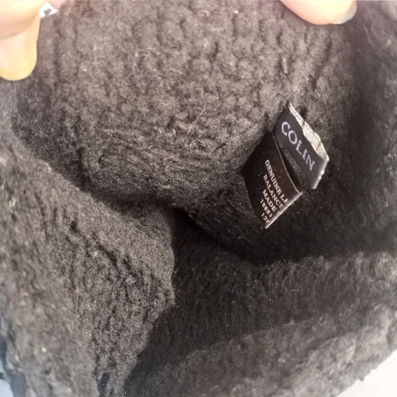 Size 8 vintage Suede Colin Stuart Wedge Leather Boots Lace Up Detail Winter Fall - Picture 8 of 16